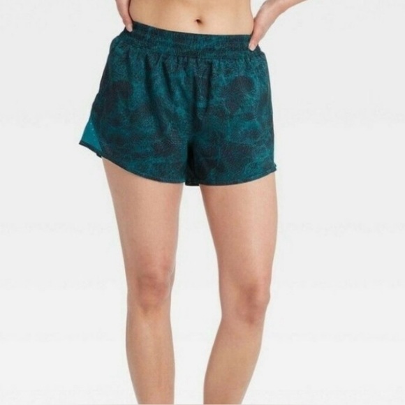 all in motion Pants - All in Motion Running Shorts in Teal Animal Print. Lined. Women’s Medium